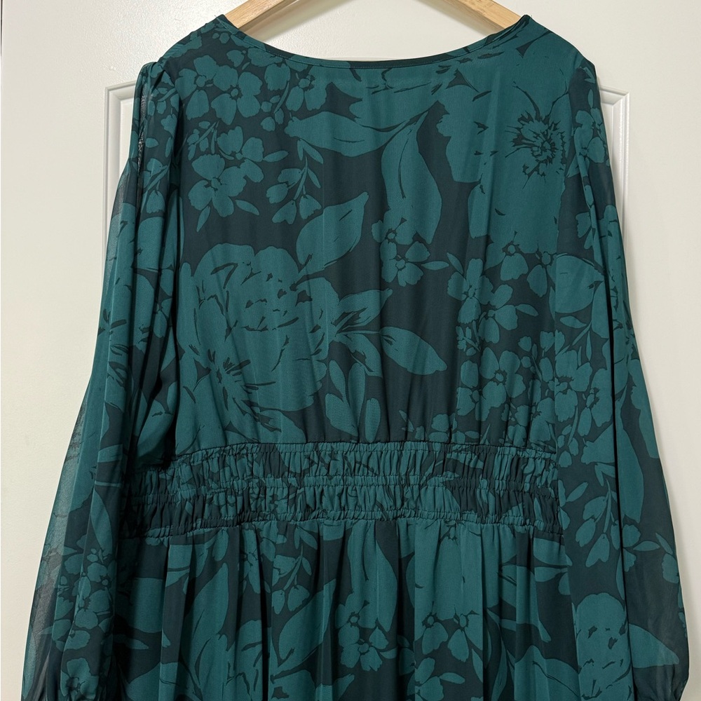 Plus Size Taylor Smocked Waist Chiffon Maxi Dress 20W - Picture 11 of 12